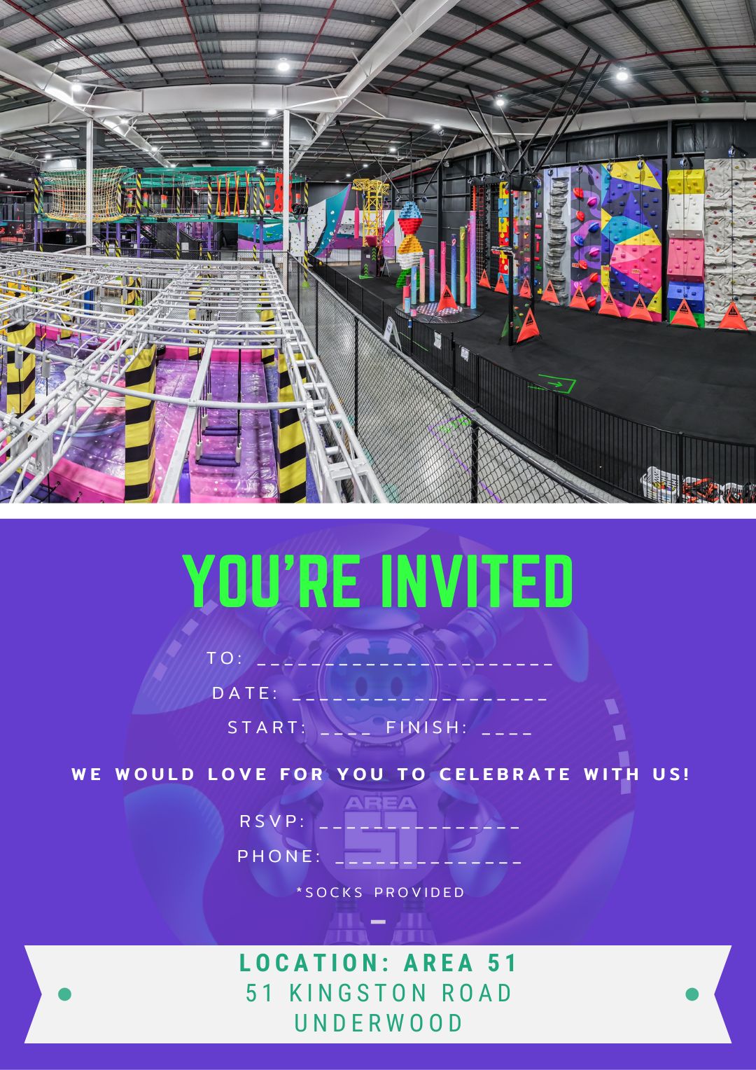 Area 51 Underwood Party Invitation 6.0